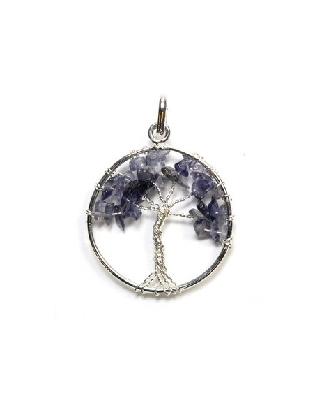 Photo de Pendentif arbre de vie en iolite - Encens.fr - Boutique ésotérique en ligne - vente de Pendentif arbre de vie en iolite