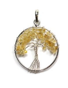 Photo de Pendentif arbre de vie en citrine - Encens.fr - Boutique ésotérique en ligne - vente de Pendentif arbre de vie en citri