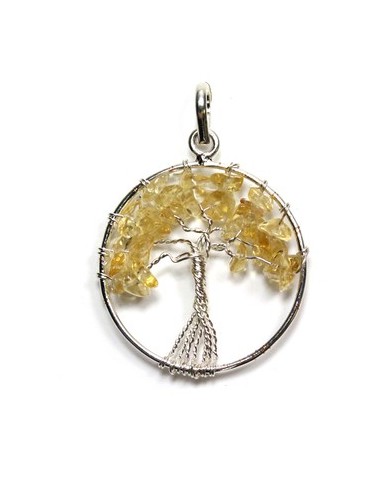 Photo de Pendentif arbre de vie en citrine - Encens.fr - Boutique ésotérique en ligne - vente de Pendentif arbre de vie en citri