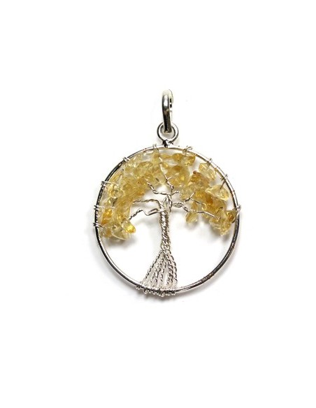 Photo de Pendentif arbre de vie en citrine - Encens.fr - Boutique ésotérique en ligne - vente de Pendentif arbre de vie en citri