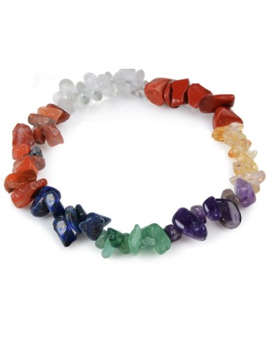 Photo de Bracelet chips 7 chakras - Encens.fr - Boutique ésotérique en ligne - vente de Bracelet chips 7 chakras