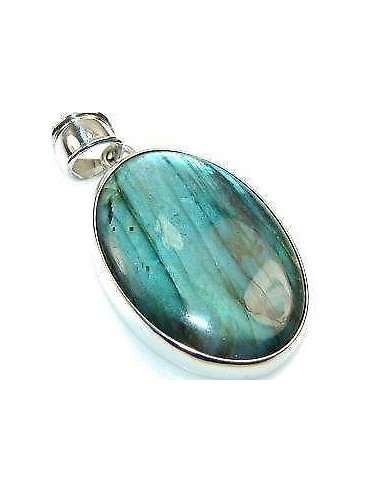 Photo de Pendentif en labradorite cerclé en argent - Encens.fr - Boutique ésotérique en ligne - vente de Pendentif en labradorit