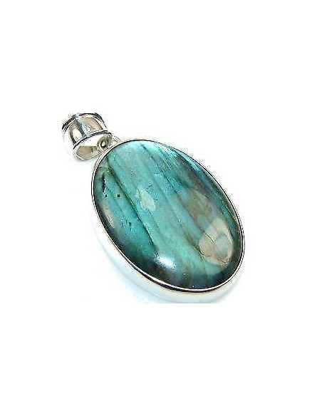 Photo de Pendentif en labradorite cerclé en argent - Encens.fr - Boutique ésotérique en ligne - vente de Pendentif en labradorit