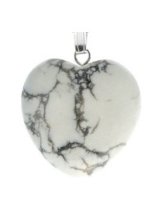 Photo de Pendentif Coeur en howlite - Encens.fr - Boutique ésotérique en ligne - vente de Pendentif Coeur en howlite