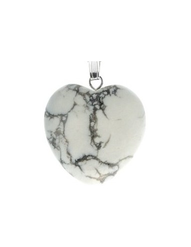 Photo de Pendentif Coeur en howlite - Encens.fr - Boutique ésotérique en ligne - vente de Pendentif Coeur en howlite