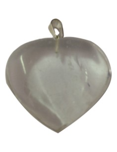 Photo de Pendentif Coeur en cristal de roche - Encens.fr - Boutique ésotérique en ligne - vente de Pendentif Coeur en cristal de