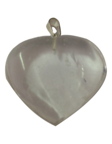 Photo de Pendentif Coeur en cristal de roche - Encens.fr - Boutique ésotérique en ligne - vente de Pendentif Coeur en cristal de