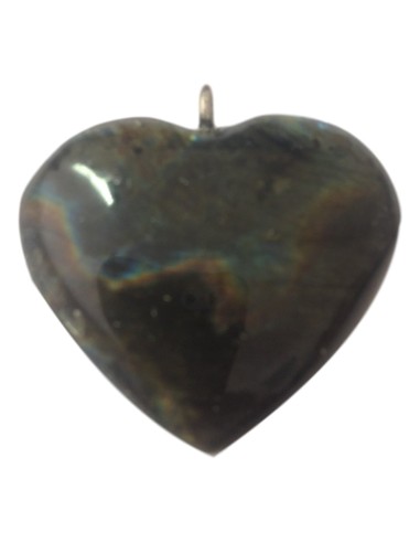 Photo de Pendentif Coeur en labradorite - Encens.fr - Boutique ésotérique en ligne - vente de Pendentif Coeur en labradorite