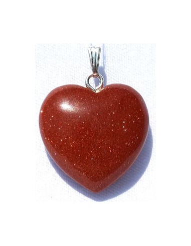 Photo de Pendentif Coeur en pierre de soleil - Encens.fr - Boutique ésotérique en ligne - vente de Pendentif Coeur en pierre de 