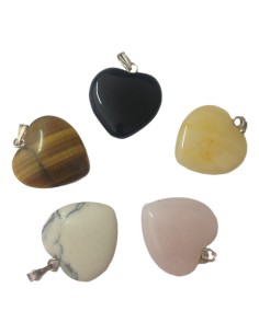 Photo de Pendentif Coeur en lot d 5 - Encens.fr - Boutique ésotérique en ligne - vente de Pendentif Coeur en lot d 5