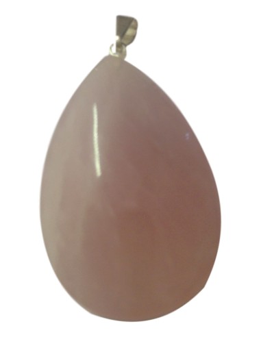 Photo de Pendentif goutte avec bélière en quartz rose - Encens.fr - Boutique ésotérique en ligne - vente de Pendentif goutte ave