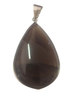 Photo de Pendentif cerclé obsidienne larme d'apache - Encens.fr - Boutique ésotérique en ligne - vente de Pendentif cerclé obsid