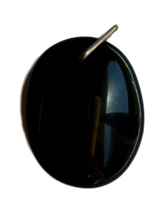 Pendentif Ovale en Obsidienne oeil céleste