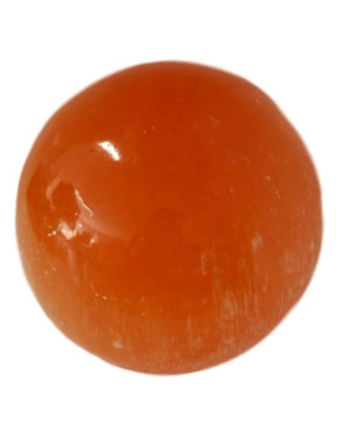 Photo de Sphère en sélénite orange 5 cm - Encens.fr - Boutique ésotérique en ligne - vente de Sphère en sélénite orange 5 cm