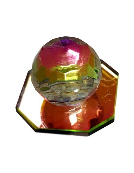 Photo de Boule facetée en cristal type swarowsky sur socle - Encens.fr - Boutique ésotérique en ligne - vente de Boule facetée e