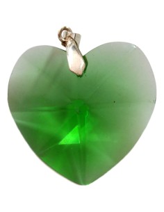 Photo de Pendentif Coeur en cristal vert type Swarovski - Encens.fr - Boutique ésotérique en ligne - vente de Pendentif Coeur en