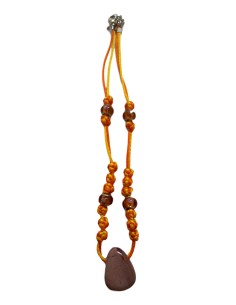 Photo de Collier artisanal avec pierre percée en Mokaite - Encens.fr - Boutique ésotérique en ligne - vente de Collier artisanal
