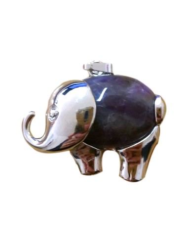 Photo de Pendentif éléphant en améthyste - Encens.fr - Boutique ésotérique en ligne - vente de Pendentif éléphant en améthyste