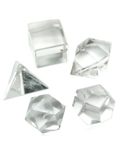 Photo de Solides de Platon en cristal de roche - Encens.fr - Boutique ésotérique en ligne - vente de Solides de Platon en crista