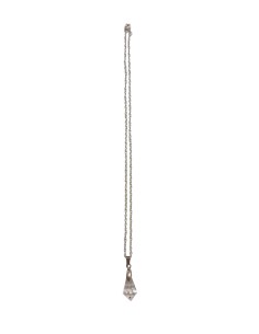 Photo de Pendentif en pointe faceté en cristal de roche avec sa chaine argentée - Encens.fr - Boutique ésotérique en ligne - ven