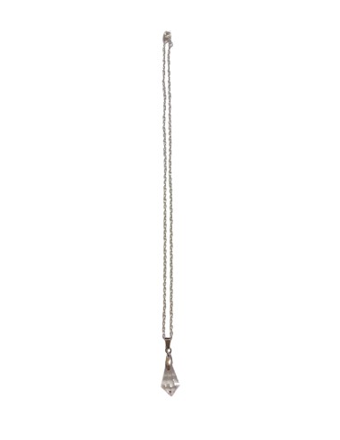 Photo de Pendentif en pointe faceté en cristal de roche avec sa chaine argentée - Encens.fr - Boutique ésotérique en ligne - ven