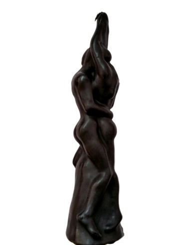 Photo de Figurine de cire homme femme enlaçés noire - Encens.fr - Boutique ésotérique en ligne - vente de Figurine de cire homme