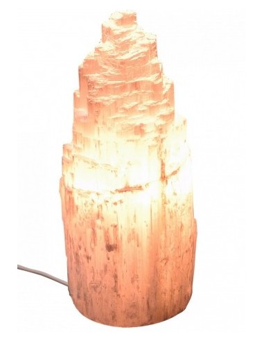 Photo de Lampe minérale en sélénite 30 cm - Encens.fr - Boutique ésotérique en ligne - vente de Lampe minérale en sélénite 30 cm