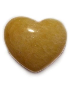 Photo de Coeur en calcédoine jaune 4cm - Encens.fr - Boutique ésotérique en ligne - vente de Coeur en calcédoine jaune 4cm
