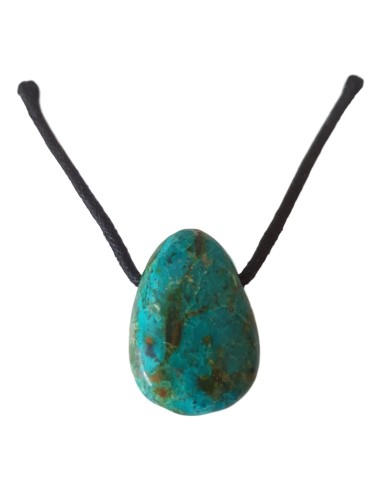 Photo de Pendentif percé en Chrysocolle - Encens.fr - Boutique ésotérique en ligne - vente de Pendentif percé en Chrysocolle