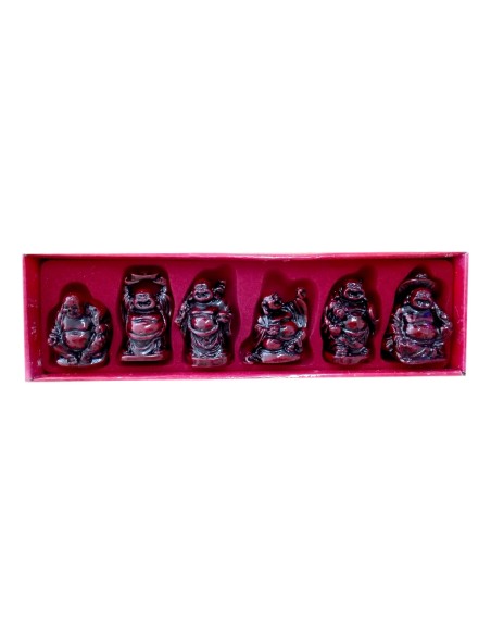 Photo de Coffret de 6 bouddhas rieurs - Encens.fr - Boutique ésotérique en ligne - vente de Coffret de 6 bouddhas rieurs