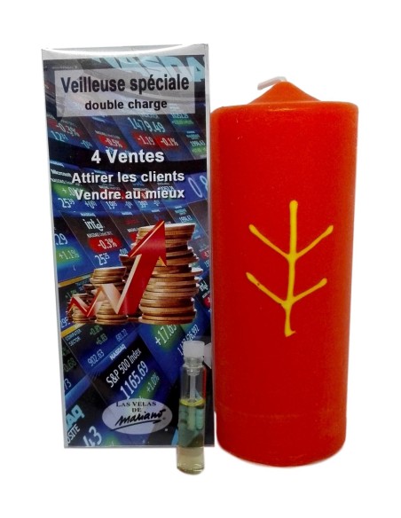 Photo de Bougie ésotérique Mariano "double charge" 4 ventes - Encens.fr - Boutique ésotérique en ligne - vente de Bougie ésotéri