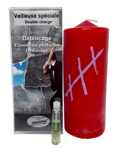 Photo de Bougie ésotérique Mariano "double charge" Déblocage - Encens.fr - Boutique ésotérique en ligne - vente de Bougie ésotér