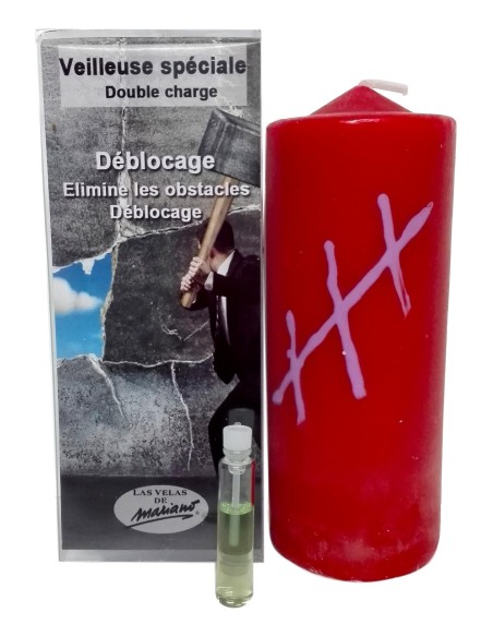 Photo de Bougie ésotérique Mariano "double charge" Déblocage - Encens.fr - Boutique ésotérique en ligne - vente de Bougie ésotér