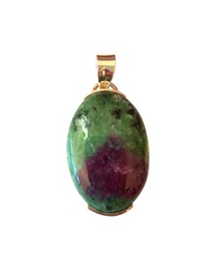 Photo de Pendentif cabochon en rubis zoisite - Encens.fr - Boutique ésotérique en ligne - vente de Pendentif cabochon en rubis z