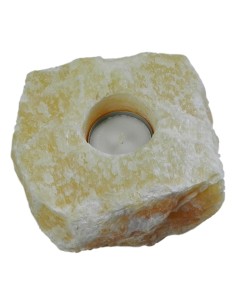 Photo de bougeoir en Calcite jaune petite - Encens.fr - Boutique ésotérique en ligne - vente de bougeoir en Calcite jaune petite
