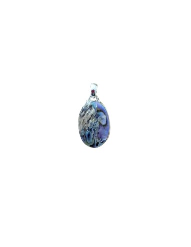 Photo de Pendentif en Abalone cerclé en argent - Encens.fr - Boutique ésotérique en ligne - vente de Pendentif en Abalone cerclé