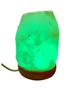 Lampe USB en Sel d'Himalaya Naturelle verte