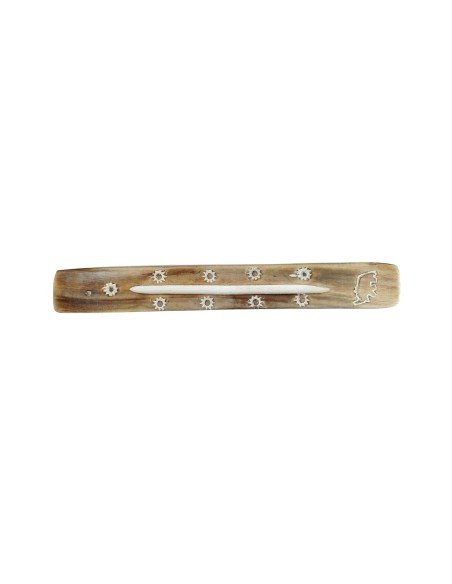 Porte encens en bois marron