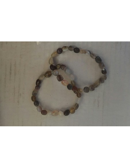 Bracelet nuggets 8 mm en agate botswana