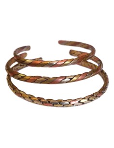 Photo de Jonc artisanal 3 métaux modèle aléatoire - Encens.fr - Boutique ésotérique en ligne - vente de Jonc artisanal 3 métaux 