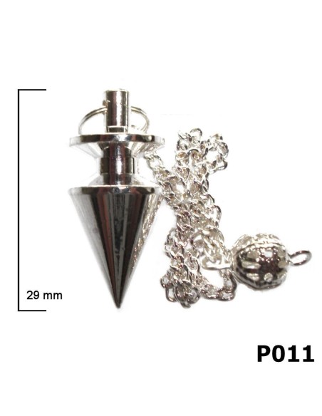 Photo de Pendule argenté triangle chapeau + pochette velours - Encens.fr - Boutique ésotérique en ligne - vente de Pendule argen