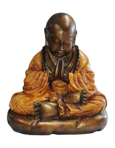 Photo de Statue Moine Shaolin orange 22 cm - Encens.fr - Boutique ésotérique en ligne - vente de Statue Moine Shaolin orange 22 