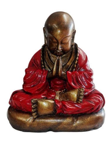 Photo de Statue Moine Shaolin rouge 22 cm - Encens.fr - Boutique ésotérique en ligne - vente de Statue Moine Shaolin rouge 22 cm