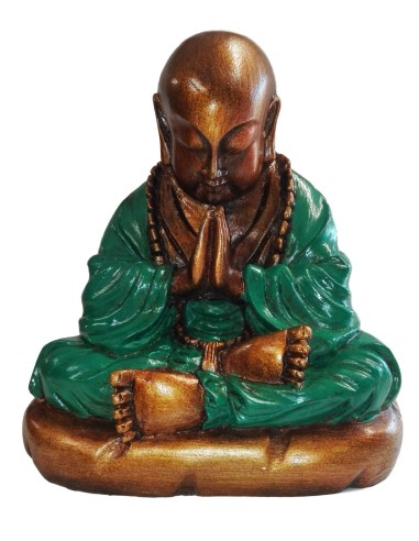 Photo de Statue Moine Shaolin vert 22 cm - Encens.fr - Boutique ésotérique en ligne - vente de Statue Moine Shaolin vert 22 cm
