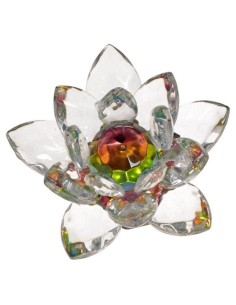 Photo de Fleur de lotus en cristal grand modèle - Encens.fr - Boutique ésotérique en ligne - vente de Fleur de lotus en cristal 
