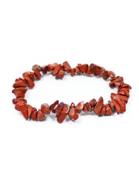 Photo de Bracelet chips jaspe rouge - Encens.fr - Boutique ésotérique en ligne - vente de Bracelet chips jaspe rouge