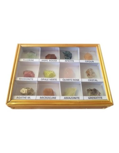 Photo de Coffret collection de 12 minéraux - Encens.fr - Boutique ésotérique en ligne - vente de Coffret collection de 12 minéra