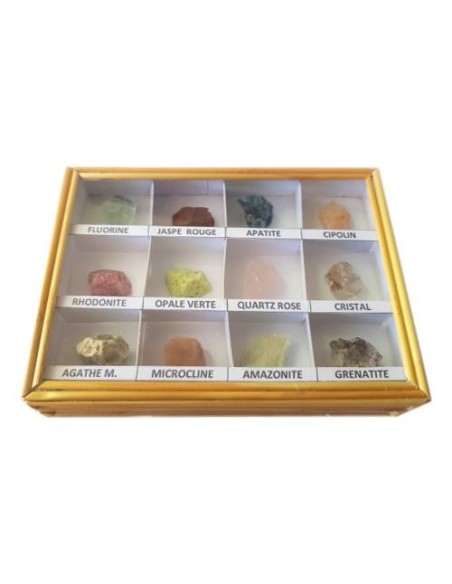 Photo de Coffret collection de 12 minéraux - Encens.fr - Boutique ésotérique en ligne - vente de Coffret collection de 12 minéra