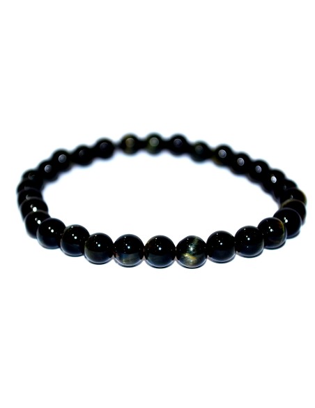 Photo de Bracelet 4 mm en oeil de faucon - Encens.fr - Boutique ésotérique en ligne - vente de Bracelet 4 mm en oeil de faucon