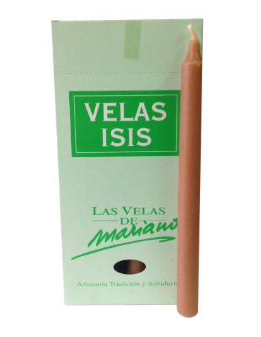 Photo de Boîte de 18 bougies Velas Isis I beige - Encens.fr - Boutique ésotérique en ligne - vente de Boîte de 18 bougies Velas 